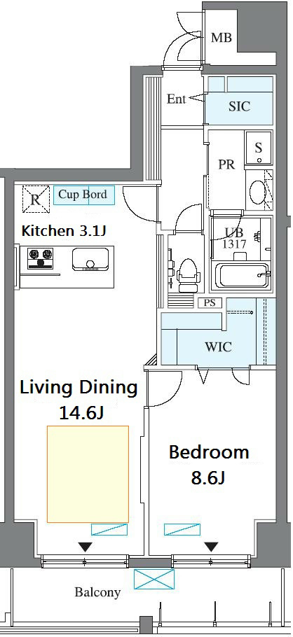 ロイヤルパークスシーサー 間取り図