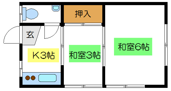 陽光荘 間取り図