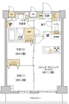 リビオメゾン南砂町 間取り図