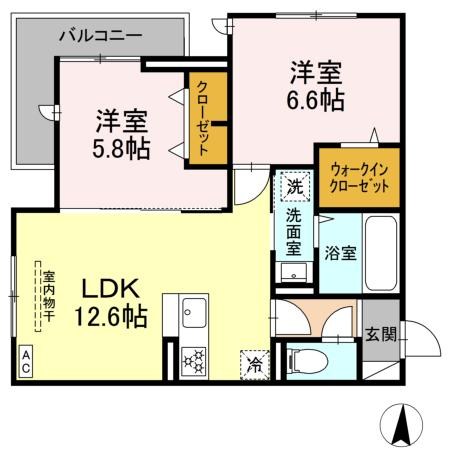 メゾンアーク西新井Ⅱ 間取り図