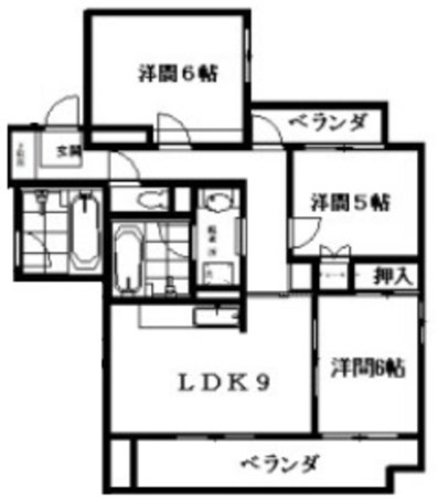 第２荒井プレイス 1004号室 間取り