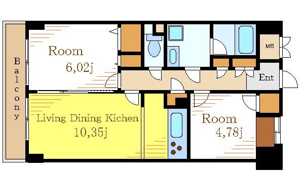 グレイス瑞江 605号室 間取り
