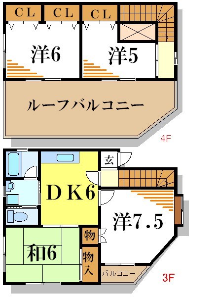 サンクレスト 301号室 間取り