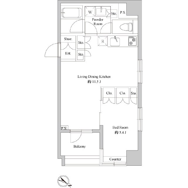ドゥーエ日本橋浜町   間取り図