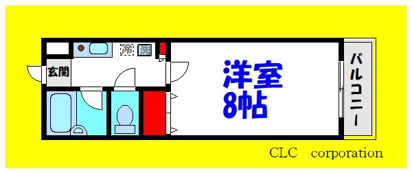 カリブ 109号室 間取り
