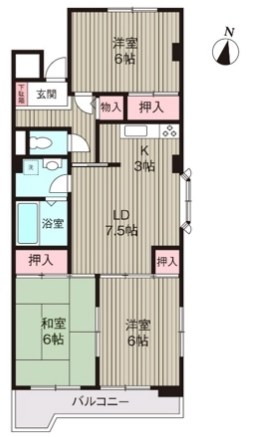 タウンコート丸義 201号室 間取り
