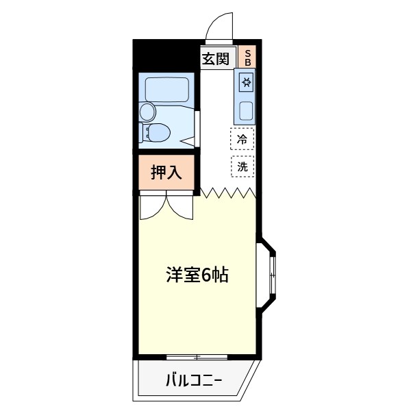 メイプルハイム 101号室 間取り
