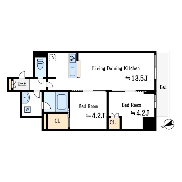 グランカーサ船堀Ⅰ 間取り