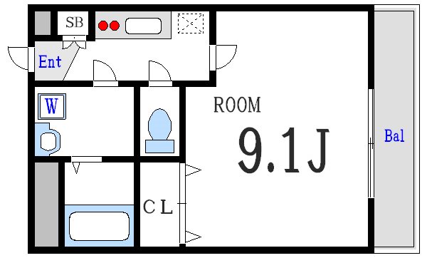 アンプルール フェール リリエンハイムⅡ  108号室 間取り