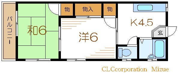 京葉ハイツ 201号室 間取り