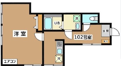 リリアンAK 102号室 間取り