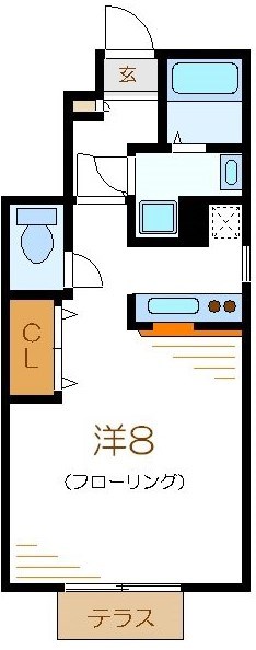 エスポワールＢ棟 101号室 間取り