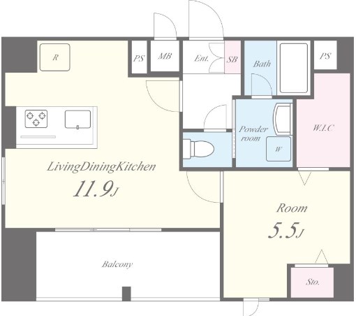 レジデンスホクサイ  間取り図