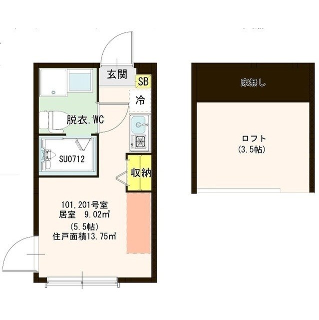 ソレイユ北綾瀬 間取り