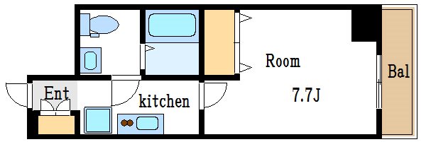 ＭＡＸＩＶ一之江 402号室 間取り