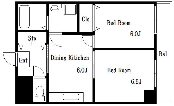 パークサイドアダチ 202号室 間取り