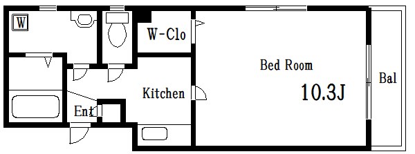 グランドバース日新 201号室 間取り