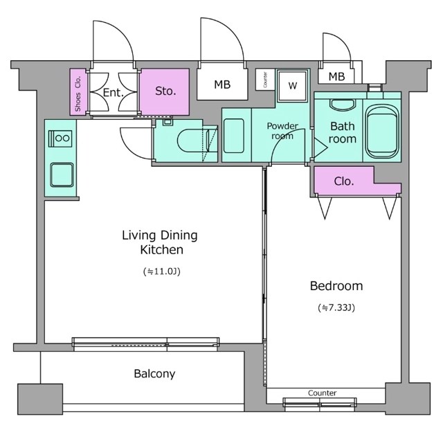 レジディア三越前 間取り
