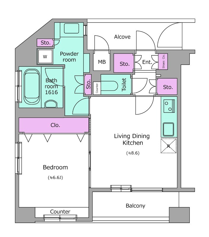 レジディア三越前 間取り