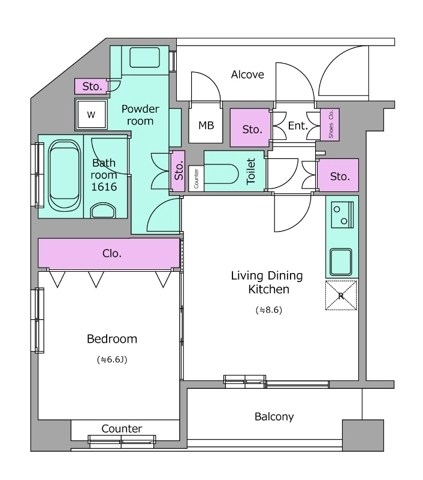 レジディア三越前 間取り