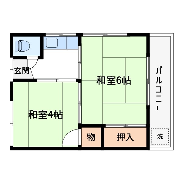 第6西亀荘 間取り
