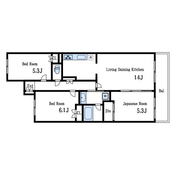 グランヒルズＴＯＫＹＯイースト 1402号室 間取り