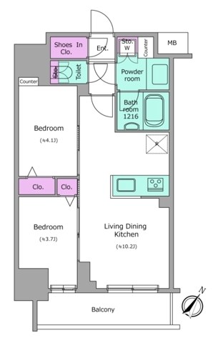 アーバネックス日本橋茅場町 間取り図