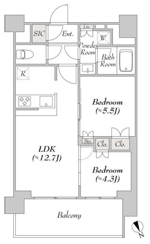 ウエリスアーバン水天宮前  間取り