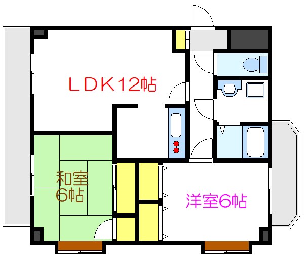 センチュリーアライ 201号室 間取り