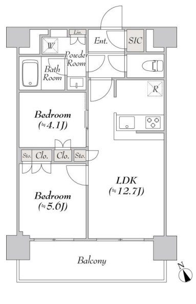 ウエリスアーバン水天宮前  間取り