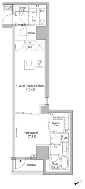 ザ・パークハビオ日本橋茅場町 間取り