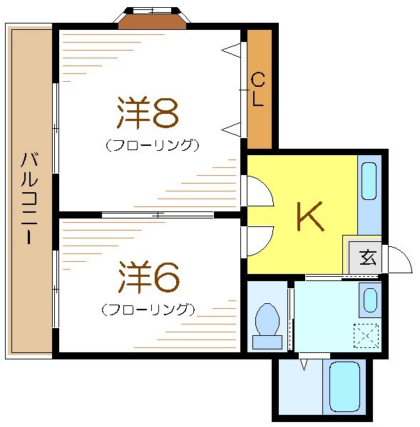 クロート第３ 101号室 間取り