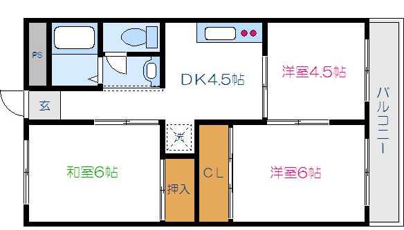 アーバンハイツ飯野 間取り図