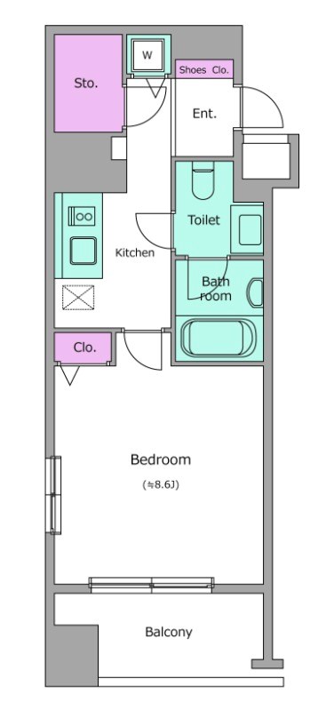 レジディア築地  間取り