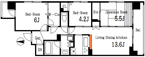 エコロジー錦糸町レジデンス 間取り図