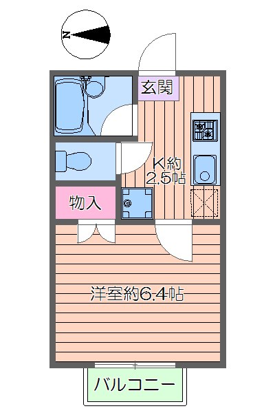 パルク・ステューディオA 間取り