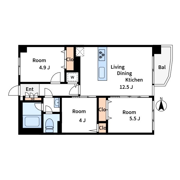 東陽町住宅 間取り図
