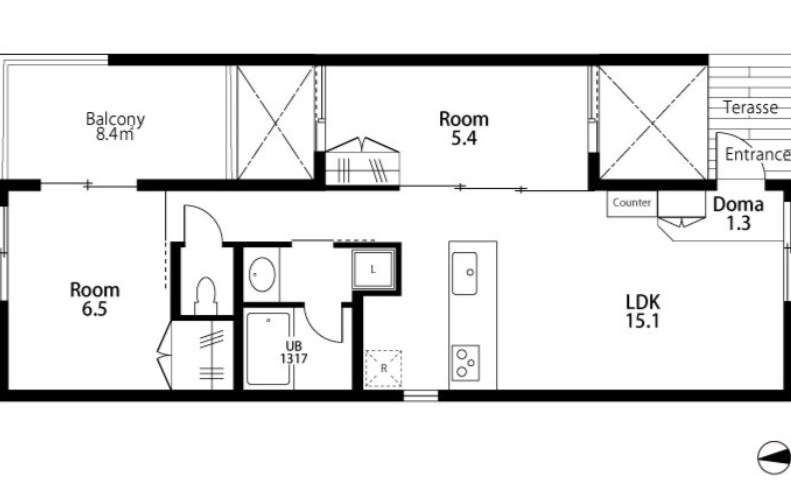 ROJI　COURT　MOTOKI 間取り図
