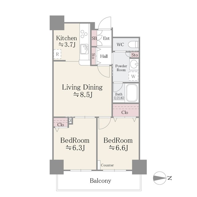 イーストコア曳舟一番館 間取り図