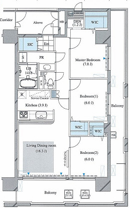 ロイヤルパークス新田 間取り図