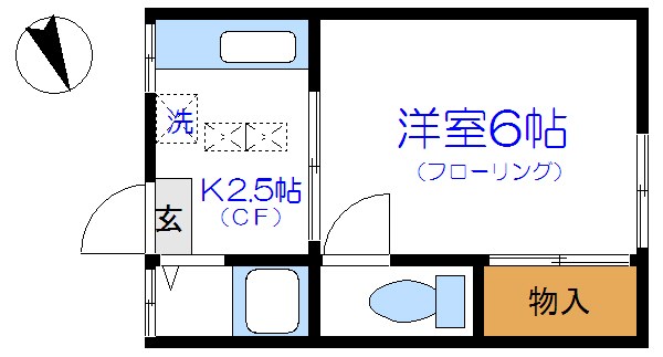 第12アサヒハイツ 間取り図