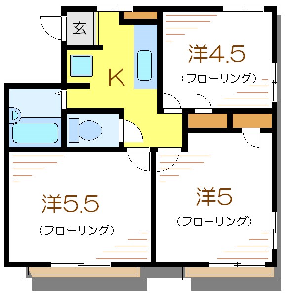 宮崎ハイツ 間取り図