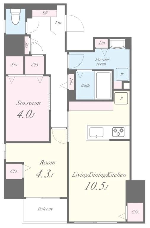 ラブールミノワ  間取り