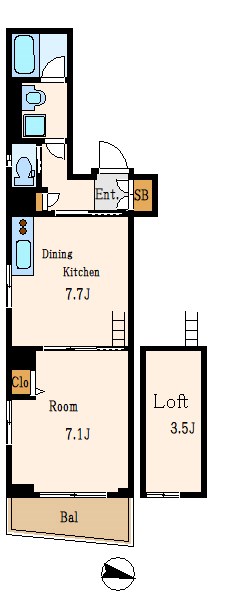 ジャコワ浜町 間取り図