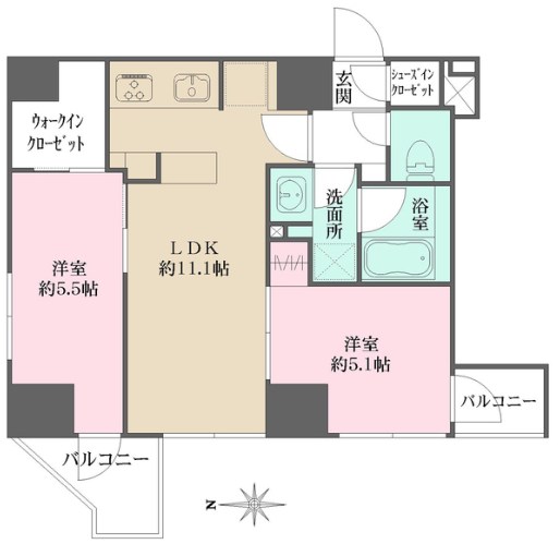 プライムアーバン西日暮里フロント 間取り