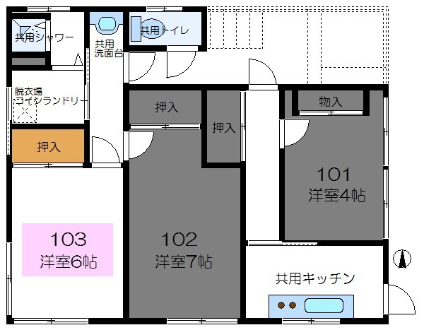 鳴海荘 間取り図