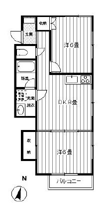 ヒローズハイツⅡ 間取り図