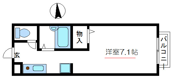 花ハウス2  202号室 間取り