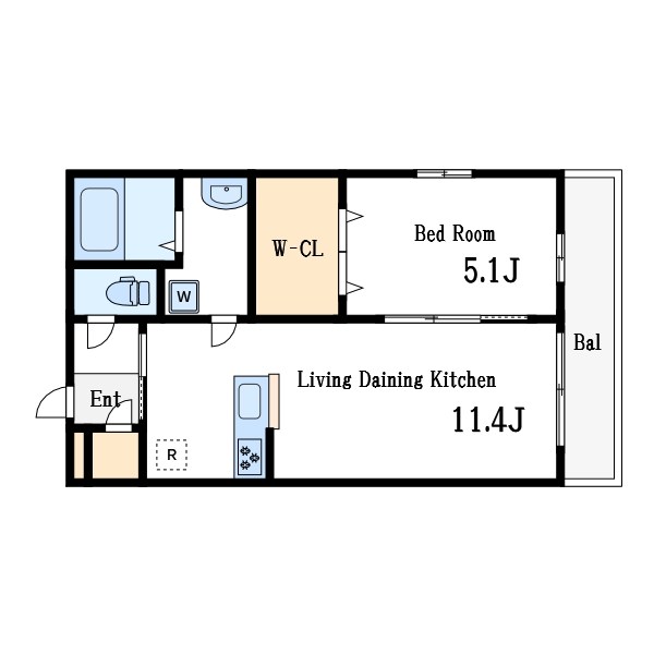 リブリ・ココシャンブル 間取り図