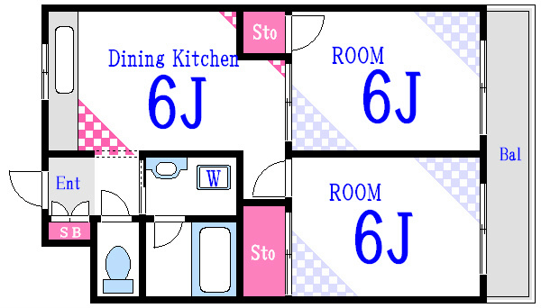 市川第3マンション  間取り図